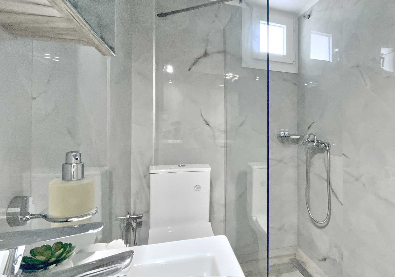 Clean Modern Bathroom with Shower